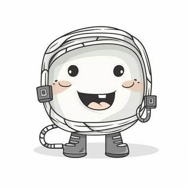 happy cute Cable Jointer face, cartoon, clipart, mascot, isolated on white background