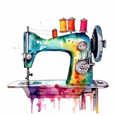 Sewing Machine Seam Guide Watercolor Sublimation Clipart, high regulation
