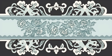 dusty blue decorative border straight ribbon lace clipart