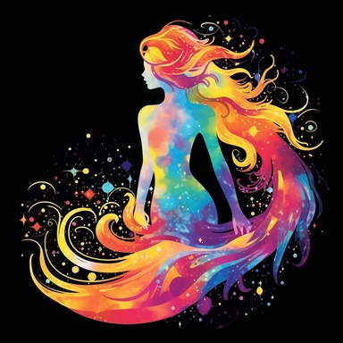 aquarius, rainbow, fluorescence, galaxy, clipart