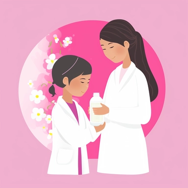 A clipart image of a 2 girls in a white spa robe is isolated on a pink background. She is depicted in a relaxed and serene pose, evoking the peaceful atmosphere of a spa. The white spa robe suggests purity and cleanliness, highlighting the hygienic and rejuvenating benefits of spa treatments. The clipart can be used in various contexts, such as on a website, brochure or flyer, to promote a spa or wellness center