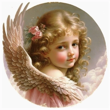 angel vintage art, girl angel, moon child, angel painting, victorian angel, antique wings, angel wings, clipart, old child, beautiful young pretty pink, transparent background