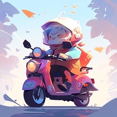 vector illustration, super cute kawaii boy drive a motorcycle racing clipart, , bright color, natural light, simple solid color background, octane rendering, popular in the art station, gorgeous, ultra-wide angle, 8K, HD, realism