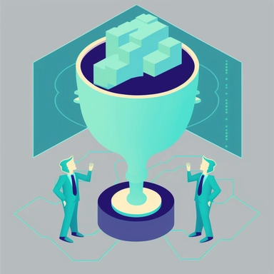 data scientists competition cup brain clipart in a style of