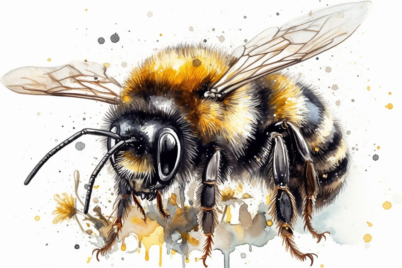 flower bee cliparts