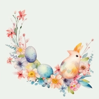 Watercolor easter corner border frame Clipart, easter, Minimalist Flowers Watercolor, Separated design, 8k
