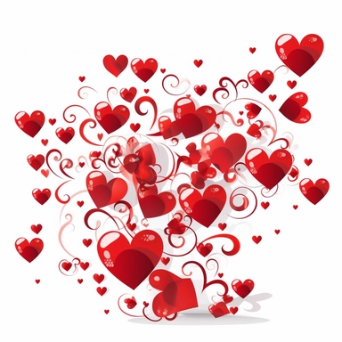 hearts clip art white background 8k