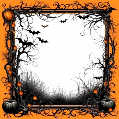 spooky halloween border clipart