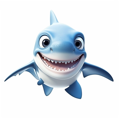 clipart with white background, a cute baby hammerhead shark, clearly defined separate image, high quality--ar3:4-no mockups, watermarks, numbers, writing, letters--q2--v5.1--s1000
