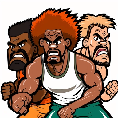 Create a picture of multiple cartoon basketball players showing off their skills on the court, The players should be diverse in terms of their appearance, including skin color, hair style, and body type, clipart images, The image should be colorful and playful, with a white background, clip art, The 3rd render should showcase the excitement and energy of the scene