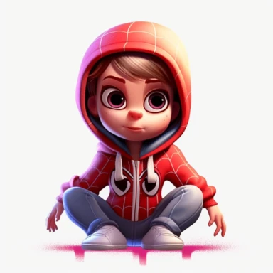 baby mayday parker, in the spider verse clipart