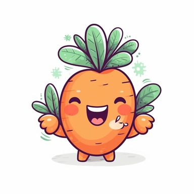Premium Vector | Cute carrot vector illustration