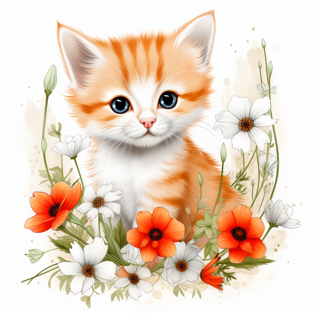 orange flower clipart