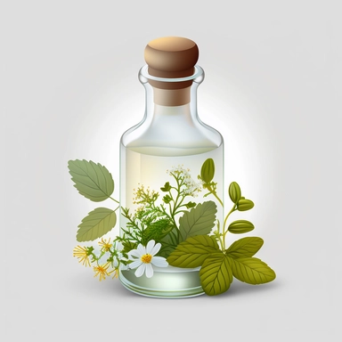 One essential oil bottle clipart, hd, vector illustration, white background