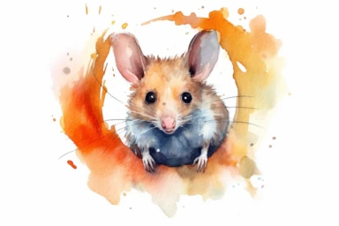 Watercolor, Bandicoot Mammal, clipart, hd, on a white background, spaced out