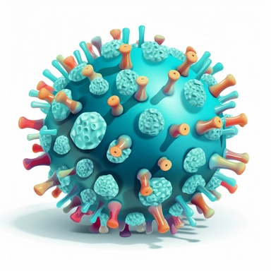 a clipart image of the influenza virus