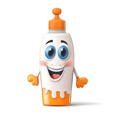 Infuse your designs with a sense of fun and creativity using a charming cartoon-style clipart of school glue on a clean white background. Envision a lively and personified school glue bottle, exuding a friendly and approachable vibe. The bottle can have a cute facial expression, animated features, and even tiny arms and legs, enhancing its whimsical nature. The glue can be depicted with vibrant colors, symbolizing its adhesive properties. Against the white background, the cartoon-style glue clip