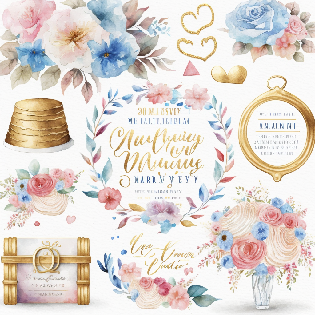marriage anniversary cliparts