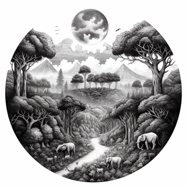 Earths Conservation at the clip art Black And White