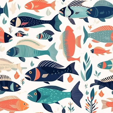 fishs clipart set, illustrations