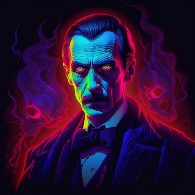 dracula, glowing eyes, clipart, Halloween, glow in the dark, neon, uhd, vivid, colorful, highly detailed