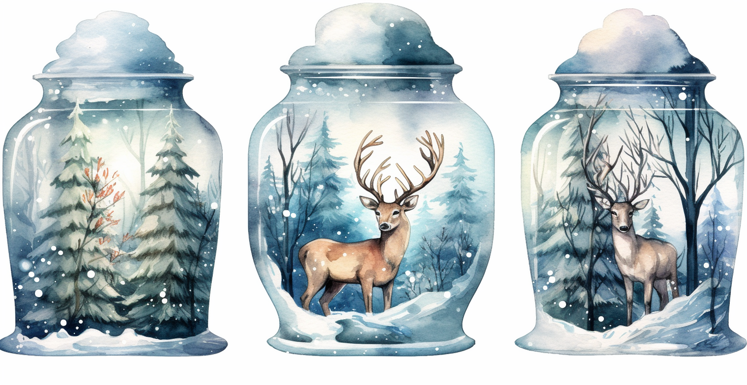 christmas deer cliparts