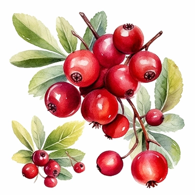 cranberries clipart watercolor jucy