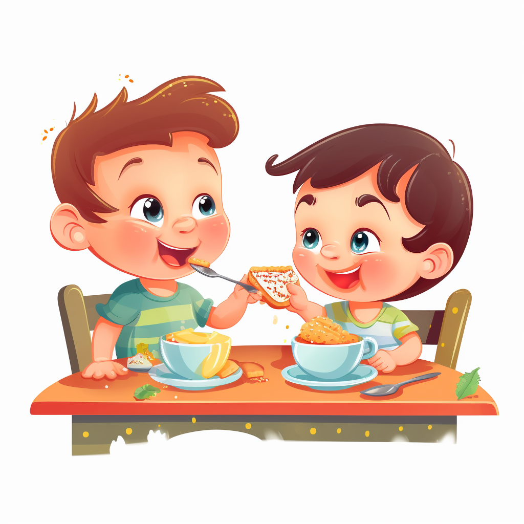 babies eating cliparts