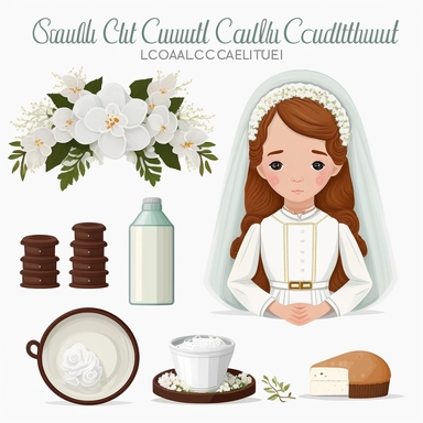 beautiful first communion clipart white background