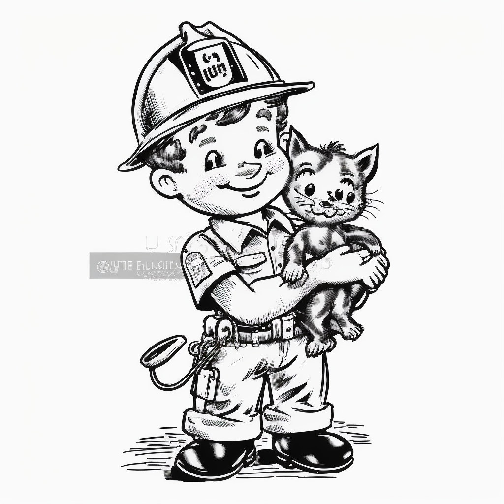 firefighter cliparts black
