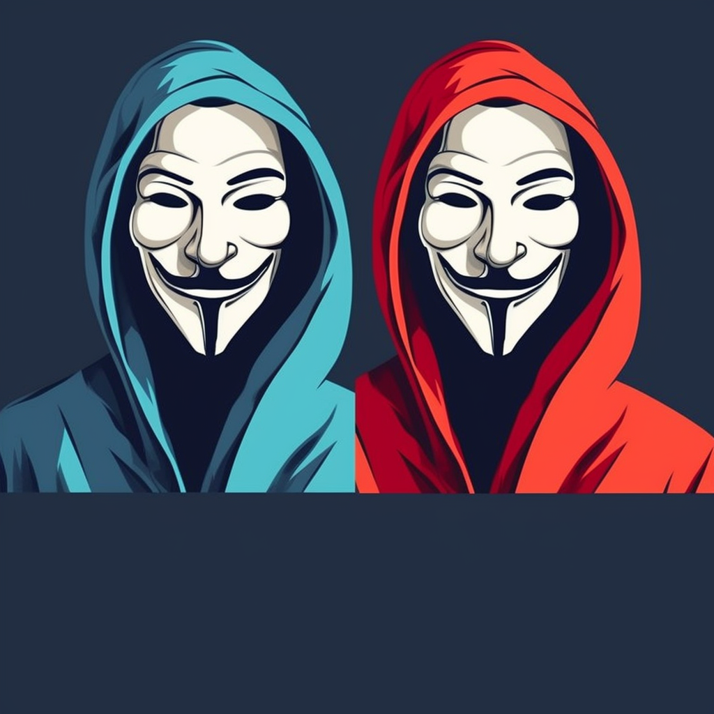 use this same style nad draw Man wear Fawkes mask and hoodi illustation ...