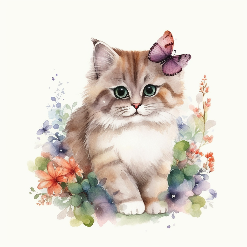 furry cat cliparts