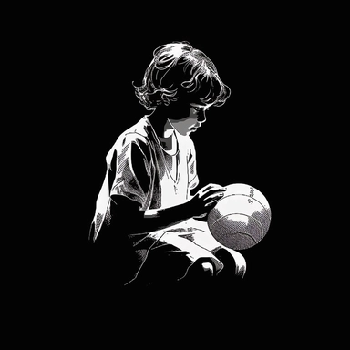 sketch clipart of 20s poster child playing, hd, white on black background, spaced out,--ar 3:2