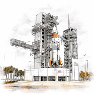 clipart Kennedy Space Center, Florida , America , interior design , photo realistic, white background