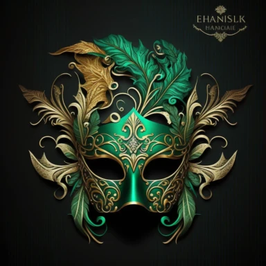singlular Masquerade Mask Clipart, Mardi Gras mask clip art, Carnival graphics, Venetian mask, costume party, plain background