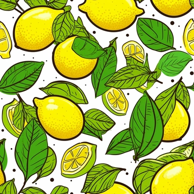 clip art lemons and limes on a nutral background spaced appart