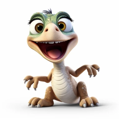 clipart, cartoon Velociraptor , in the style of imax, playful and lighthearted compositions, childlike innocence and charm, uhd image, realistic and hyper-detailed renderings, movie still, utilizes, white background