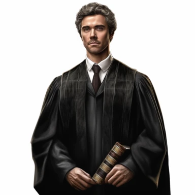 Lawyer in lawyer in Lawyer’s Gown ,clipart, photorealistic,png,8k,hd
