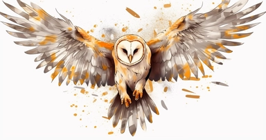 clipart of a golden barn owl with wings spread png download, in the style of cluj school, cody ellingham, kevin hill, animated gifs, bold colors, marks, tattoo, gold