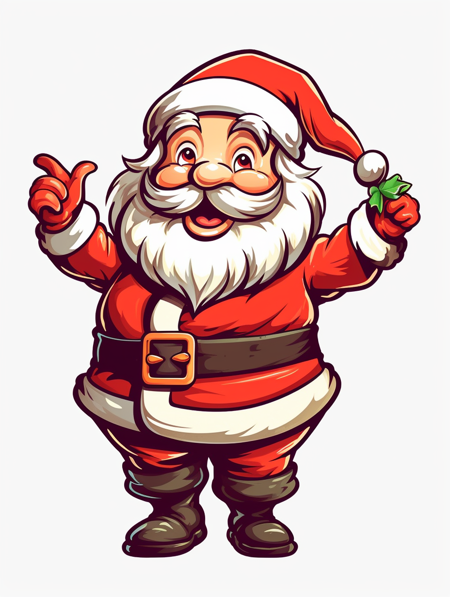 Detailed Clipart, Christmas Cute Santa 1, 5 Fingers, Simplified, - Clip ...