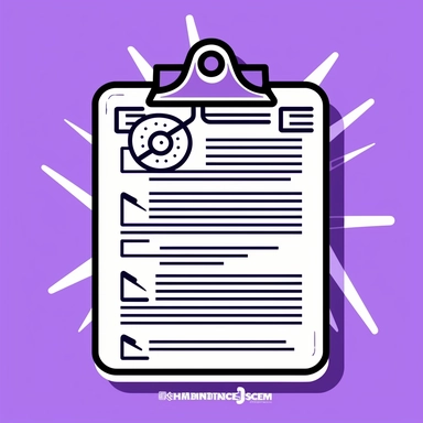 a clipboard with the word summary a icon, in the style of black and white line work, commission for, christcore, bold outlines, flat colors, #screenshotsaturday, political commentary, Art, Craft style, movie lighting, Purple Solid Background, oc, Blender, C4D