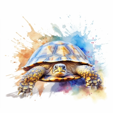 watercolour illustration free brushstrokes, beautiful and joyful, turtle, mark brooks, naturecore, animal clipart, isolated on a white background