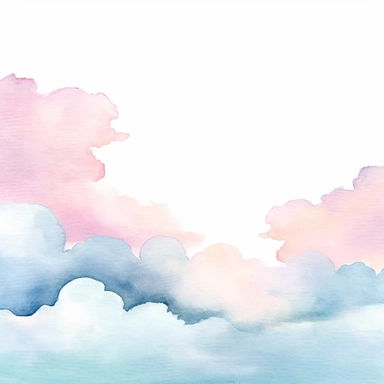 Serene watercolor sky clipart against a pristine white background. The illustration features a beautiful watercolor painting of a sky with soft, pastel hues. The colors blend seamlessly, creating a peaceful and dreamy atmosphere. The white background adds a clean and modern touch, allowing the watercolor sky to take center stage. The lighting is soft and gentle, enhancing the ethereal quality of the painting. The atmosphere exudes a sense of tranquility and serenity.