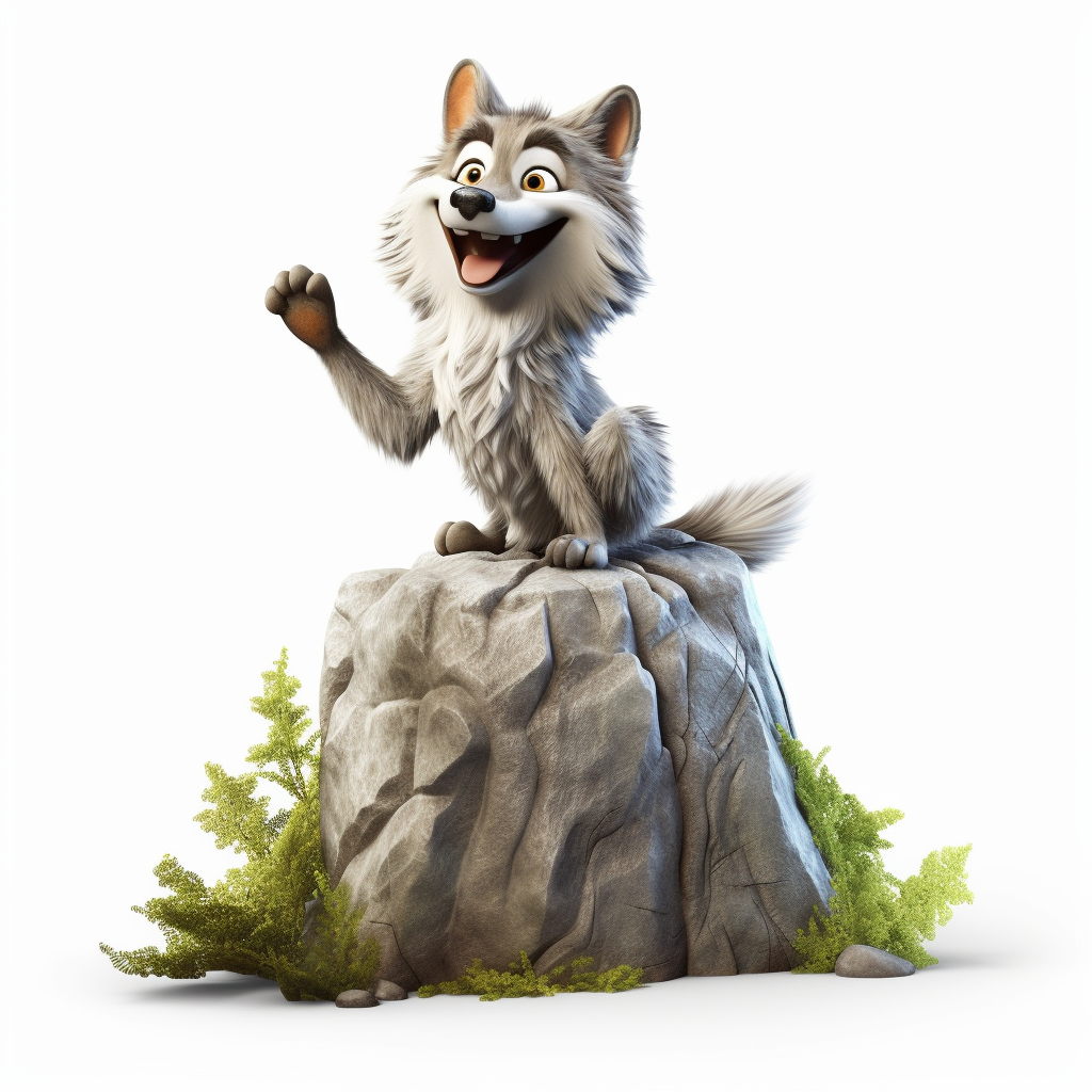 cartoon wolf clipart