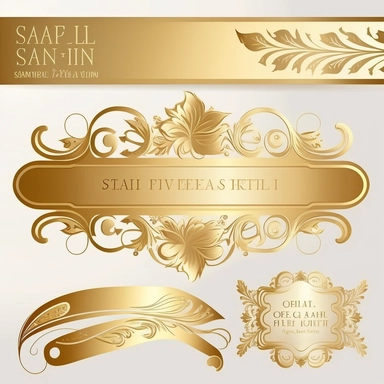 soft gold vector banners for writing on clipart svg