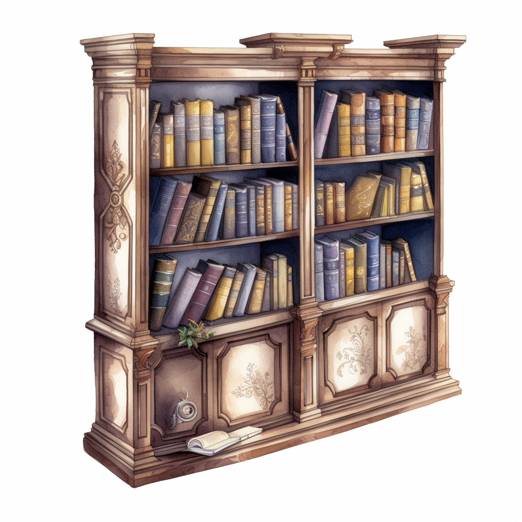 bookshelf cliparts