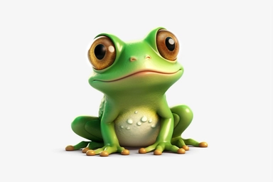 cute frog clipart, hd, on white background, spaced out