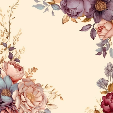 wedding invitation cover page, floral, with space to write names, appealing flowers, blank space in middle, romantic, decent design, beautiful flowers, modern layout clipart