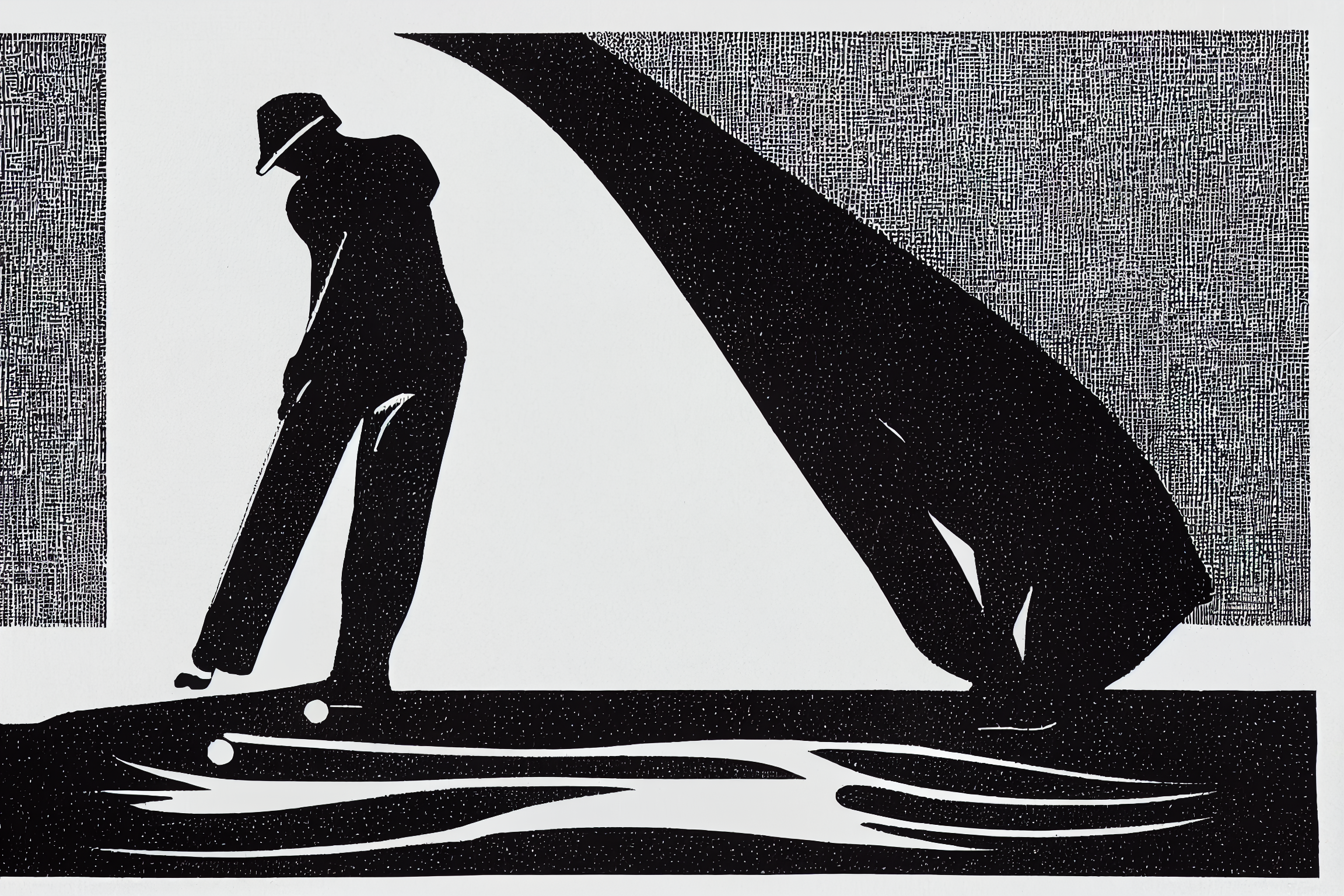 golf silhouette cliparts