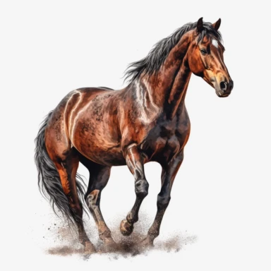 mustang, horse, full body, PNG Clipart, Illustration clipart, 4K, extremely detailed